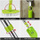 Telescopic Floor & Bath Scrub Brush with 180 Rotating Triangle Head & 4 Replaceable Heads 3