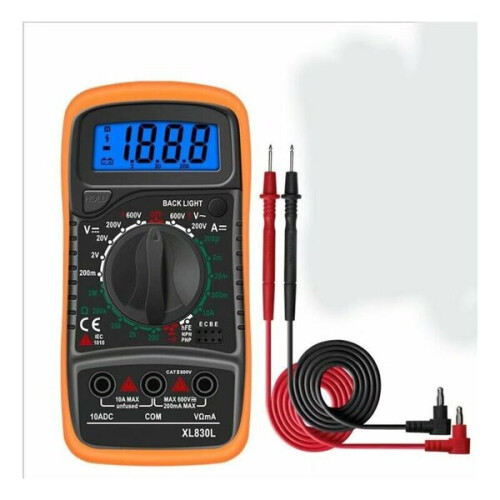 Digital Multimeter, 2000 Counts, Capacitance & Transistor Test, CE Certified for Automotive & Household Use 2