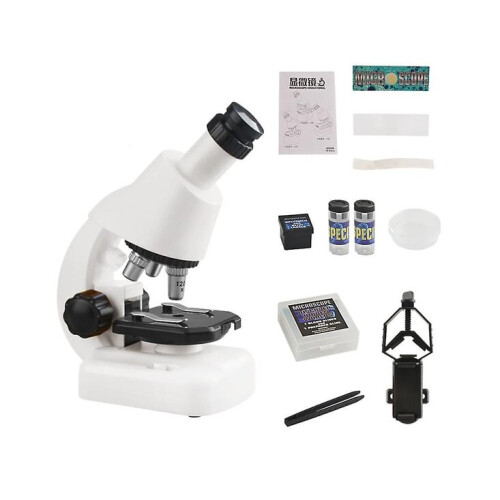 Children's Microscope with Reusable Handpiece, Sample Box & Mobile Phone Holder for Educational Use 2