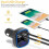 Bluetooth FM Transmitter for Car Compatible with iOS Android, Features Blue Ambient Light and LED Display 3