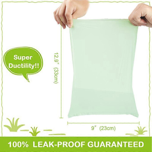 Teal Biodegradable Dog Poop Bags with Bone Dispenser, 8 Rolls, 23x33cm, Compostable Cornstarch 1