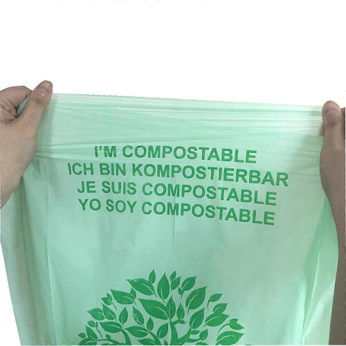 Dww-Roll Biodegradable PLA Waste Bags 8L, Corn Starch Compostable Kitchen Bags 2