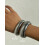 18k gold plated titanium steel bangle vintage elastic 4