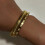 18k gold plated titanium steel bangle vintage elastic 5