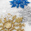 Blue Snowflake Ornaments Plastic Glitter 12 pcs 5