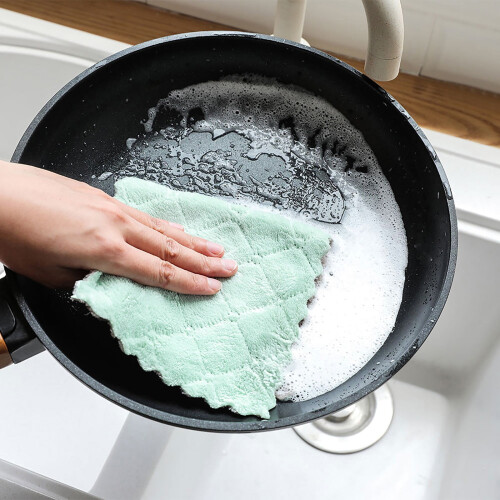 TEVEQ dish cloth double-sided coral scouring pad 1