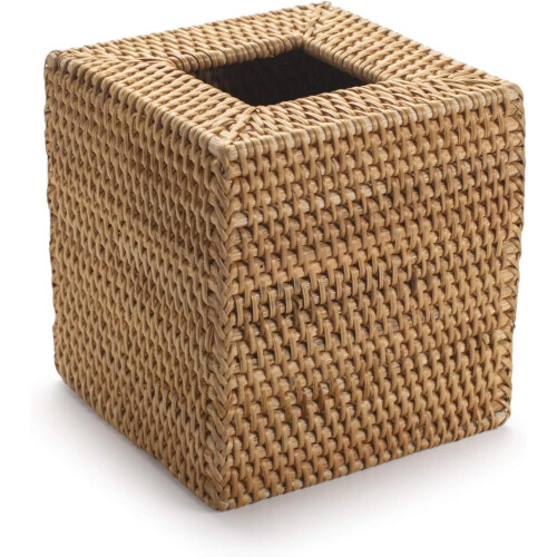 Tissueboxhoes van rotan met scharnierend deksel 1