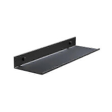Black Floating Wall Shelves Bathroom Wall Shelf Wall Mounted Shelf Heavy Duty Rustproof Floating Shelf Storage Rack (30cm)