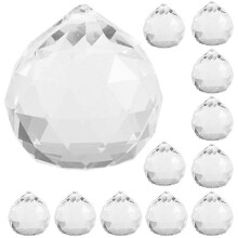 20Pcs Crystal Ball Prism Pendant DIY Suncatcher Chandelier Hanging Crystals Prism