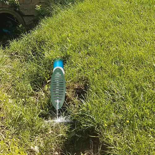 Grelha de drenagem de quintal inclinada verde de 4 polegadas 1