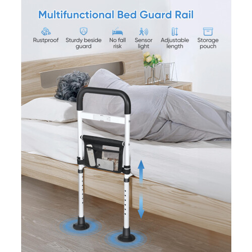 Bed Rail, with Adjustable Height, Extended Length 2