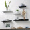 Floating Shelves Self-Adhesive Wall Rack, Matte Black 2