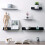 Floating Shelves Self-Adhesive Wall Rack, Matte Black 3