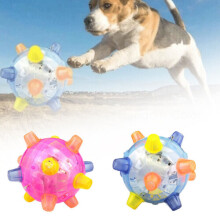 LED Jumping Activation Ball for Dogs Flashing Dancing Pet Ball Toys with