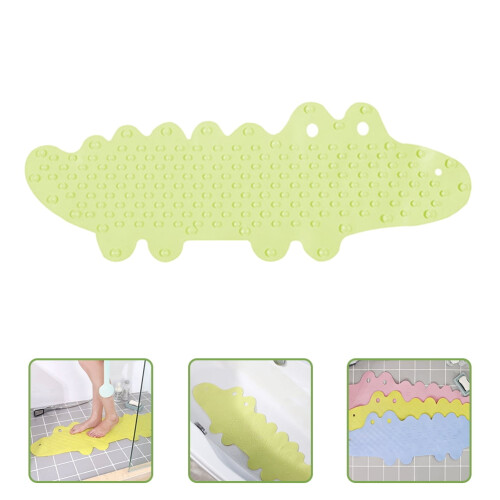 Tapis de douche vert en TPR avec ventouses 95 x 34,5 cm 2