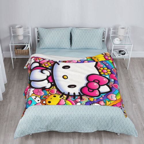 Hello Kitty Flanell-Wohndecke, 127 x 102 cm 2