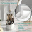 Makeup Brush Holder with Lid, 360 Rotating, 3-Compartment 3
