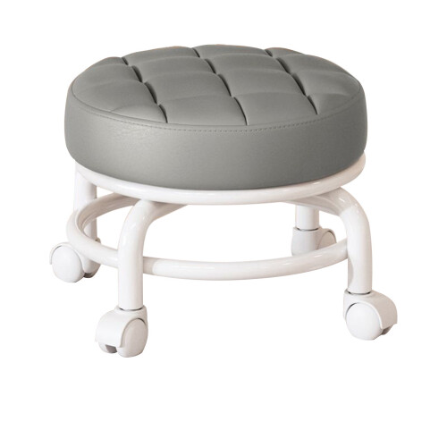 Tabouret roulant bas avec roulettes pivotantes à 360 – Gris 1