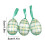 3 uova di Pasqua in plastica verde per dipingere e appendere 3