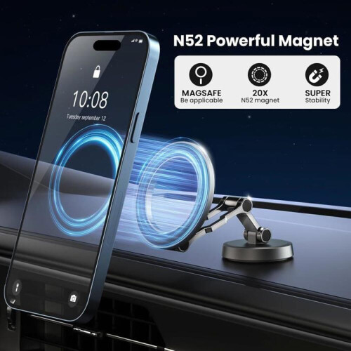 Μαγνητική βάση αυτοκινήτου για τηλέφωνο Magsafe, πτυσσόμενη βάση smartphone αυτ 1