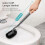 Set di scopino per WC con testina curva e supporto – Grigio 3