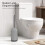 Set di scopino per WC con testina curva e supporto – Grigio 4