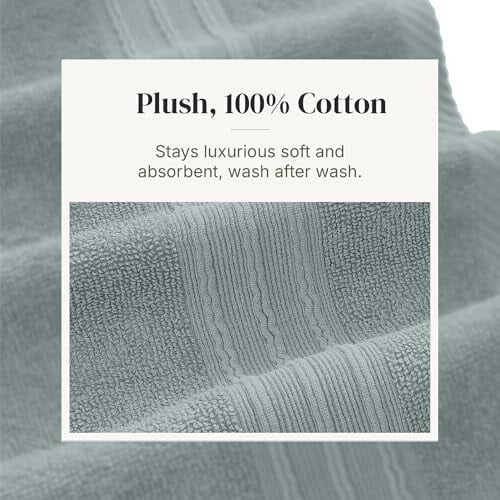 Ensemble de 6 serviettes Ophelia 100 % coton peigné vert sauge 2