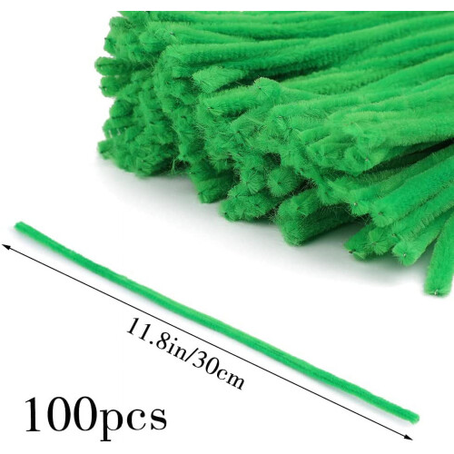 Scovolini per pipe color verde frutta, tinta unita, 100 pezzi 1