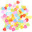 Hjerteformede plastiktrykknapper assorterede farver 20 stk. 1