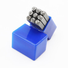 Zestaw 9 metalowych stempli „Słońce i gwiazdy”, 3 mm