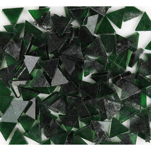 Mosaico de vidro triangular preto, branco e cinza, 200g