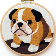 Sada ihiel na dierovanie pre bábätká s motívom anglického buldoga – 20x20 cm