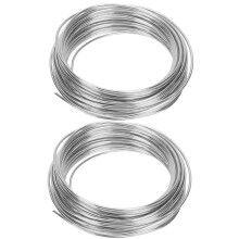 Jerntråd 1 mm x 10 m – 2 stk., sølv, fleksibel og