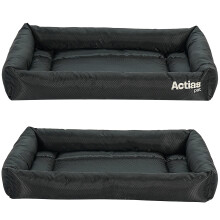 Actiaspet Black Waterproof Dog Crate Bed Medium