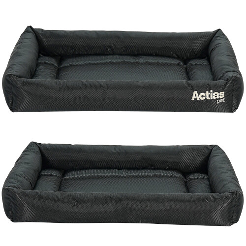 Actiaspet Black Waterproof Dog Crate Bed Medium