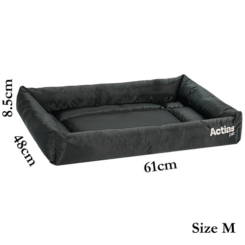 Actiaspet Black Waterproof Dog Crate Bed Medium 2