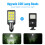 Solcellsgatubelysning med rörelsesensor, 108 COB, IP55, 3 4