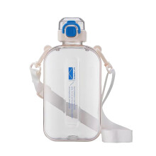 Garrafa de água quadrada de plástico à prova de vazamentos de 710 ml (24 oz) – Plana