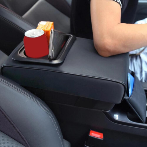 Universal Car Armrest Center Console Box PU Leather 1
