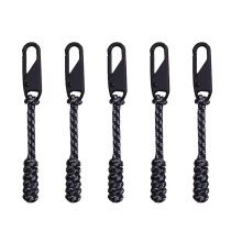 5 Stück Paracord-Reißverschlussanhänger für Outdoor-Taschen