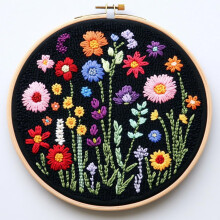 Nålhålssats Vilda blommor – Nybörjarbroderiset