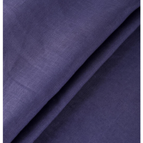Material textil 100% in, albastru închis, lățime 140 cm