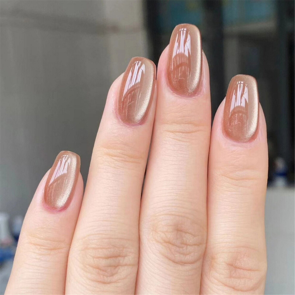 Cat Eye Press-On Nails â Medium Short, ABS Material