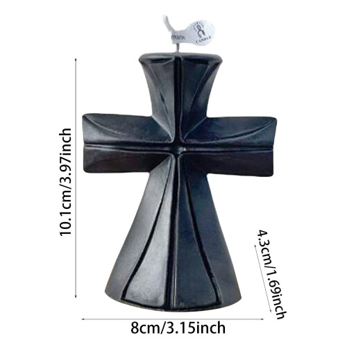 Vela aromática geométrica con forma de iglesia, 7x7x12cm 1