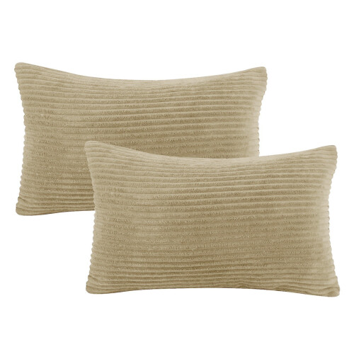 Housse de coussin rectangulaire, polyester, 30 x 50 cm, lot de 2