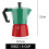 Moka-Kaffeemaschine, 6 Tassen, Grün/Rot 3