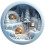 Kerst rendier ornament van acryl, rond, 1 stuk 2