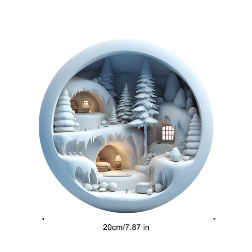 Kerst rendier ornament van acryl, rond, 1 stuk 2