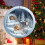Kerst rendier ornament van acryl, rond, 1 stuk 4