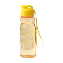 Garrafa de água transparente em PET com formato de concha – 22 cm, à prova de vazamentos e